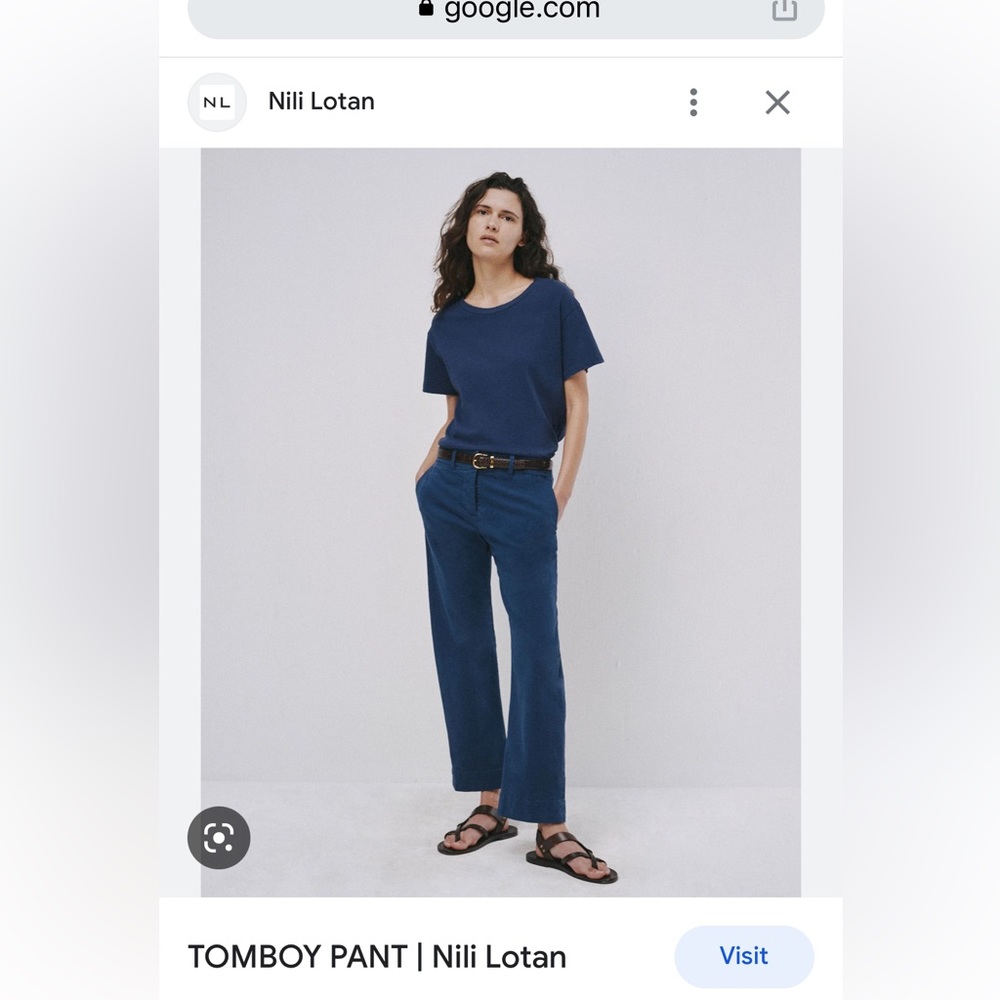 Nili lotan tomboy pant blue